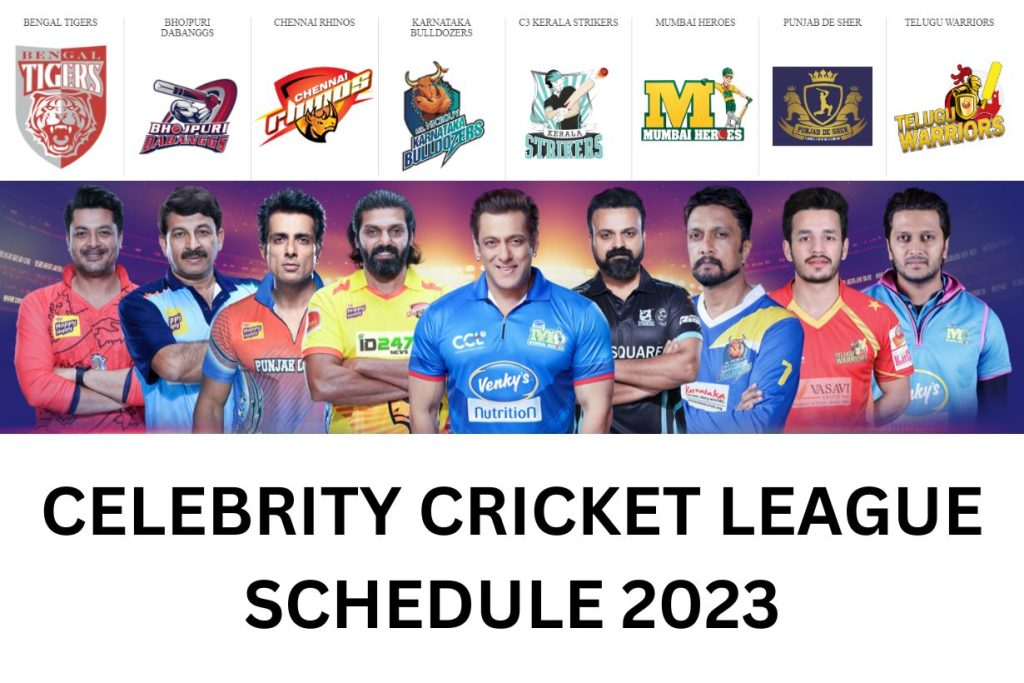 Celebrity Cricket League(CCL) 2023 Schedule, Fixtures Time Table